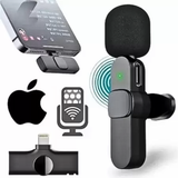 Microfone Condensador Duplo de Lapela Wireless Lightning IOS Sem Fio 2.4GHZ K9-IP-2IN1