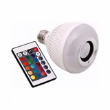 Lâmpada Caixa de Som Led Rgb Bluetooth + Controle Remoto