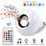 Lâmpada Caixa de Som Led Rgb Bluetooth + Controle Remoto