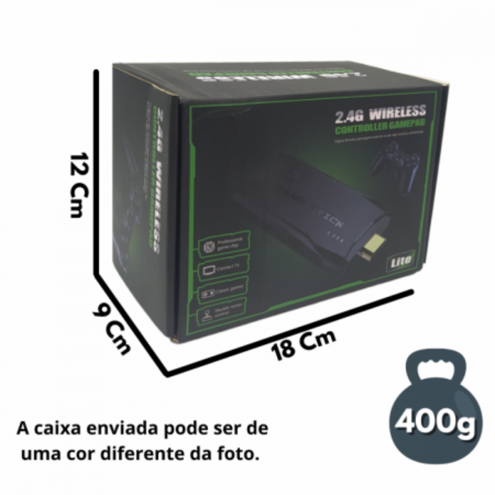 GAME STICK Retrô 2.4G Wireless Mini Game 64GB 20.000Jogos sem Fio