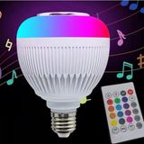 Lâmpada Caixa de Som Led Rgb Bluetooth + Controle Remoto