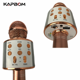 Microfone Sem Fio Bluetooth Karaokê Luz Led Festas