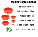 Kit 6 Capas Protetoras de AirFryer de Silicone Redonda Air Fryer e Forno Fritadeira Elétrica Praticidade na Cozinha