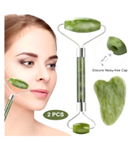 Rolo ANTI RUGA FACIAL de Pedra de Jade para Massagem Facial