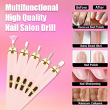 Máquina de Polimento para Unhas perfeitas 5 em 1 - Elétrica Com Luz Portátil Mini Elétrica Manicure Art Caneta Ferramentas Para Gel Removedor